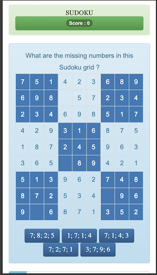 Ce jeu de maths de Sudoku permet d'améliorer la mémoire, la logique, et la concentration en s'exerçant avec des chiffres.