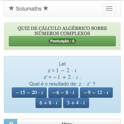 Quiz sobre o número de soluções de uma equação de segundo grau - teste de  matemática online - Solumaths
