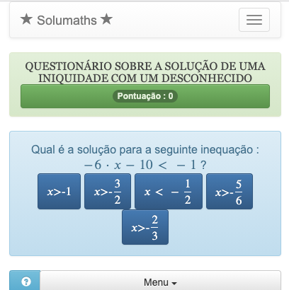 Quiz sobre simplificação de expressões algébricas - Teste de matemática  online - Solumaths